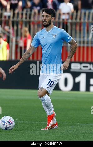 Luis Alberto aus Lazio im Stadio U-Power Stadium in Monza Brianza, der am 4. Mai 2024 während des Fußballspiels der Serie A zwischen Monza und Lazio im Stadio U-Power Stadion in Monza Brianza in Aktion war. Sport - Fußball . (Alberto Mariani/LaPresse) Credit: LaPresse/Alamy Live News Stockfoto