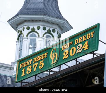 Louisville, Usa. Mai 2024. Das 150. Kentucky Derby findet heute am Samstag, 4. Mai 2024, in den Churchill Downs in Louisville, Kentucky, statt. Foto: Pat Benic/UPI Credit: UPI/Alamy Live News Stockfoto