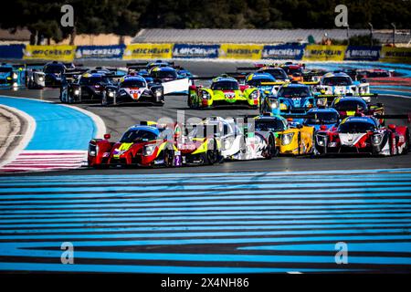 Le Castellet, Frankreich. Mai 2024. Start des Rennens, Abfahrt während der 2. Runde des Michelin Le Mans Cup 2024 auf dem Circuit Paul Ricard vom 3. Bis 5. Mai 2024 in Le Castellet, Frankreich - Foto Paulo Maria/DPPI Credit: DPPI Media/Alamy Live News Stockfoto