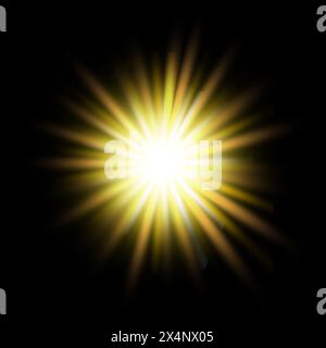 Lichtfiltereffekt, Reflexionsbild Des Funkelnden Lichts Stockfoto