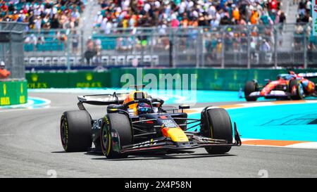 Mai 2024; Miami International Autodrome, Miami, Florida, USA; Formel 1 Crypto.com Grand Prix 2024 von Miami; Qualifikationstag; Max Verstappen aus den Niederlanden fuhr beim Sprint-Rennen das Nummer 1 des Oracle Red Bull Racing Car. Stockfoto