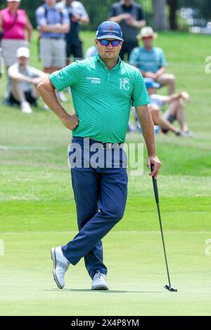 McKinney, TX, USA. Mai 2024. Zach Johnson im 6. Loch während der dritten Runde des CJ CUP Byron Nelson Golfturniers auf der TPC Craig Ranch in McKinney, Texas. Gray Siegel/CSM/Alamy Live News Stockfoto