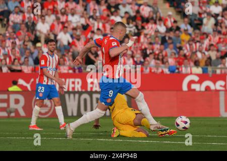 Mai 2024; Estadi Montilivi, Girona, Spanien, spanischer La Liga Fußball, Girona gegen Barcelona; Duvbyk Girona FC Stockfoto