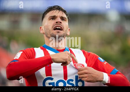 Girona, Spanien. Mai 2024. GIRONA, SPANIEN - 4. MAI: Spiel zwischen Girona FC und FC Barcelona während der La Liga am 4. Mai 2024 in Girona, Spanien. (Foto: Sara Aribó/PxImages) Credit: PX Images/Alamy Live News Stockfoto