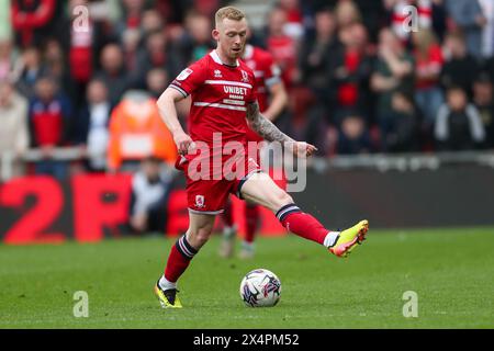 Middlesbrough's Lewis O'Brien während des Sky Bet Championship Matches zwischen Middlesbrough und Watford im Riverside Stadium, Middlesbrough am Samstag, den 4. Mai 2024. (Foto: Mark Fletcher | MI News) Credit: MI News & Sport /Alamy Live News Stockfoto