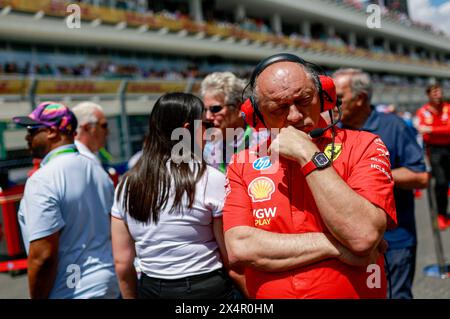 Miami, Etats Unis. Mai 2024. VASSEUR Frédéric (fra), Teamleiter und General Manager der Scuderia Ferrari HP, Porträt während des Formel 1 Crypto.com Miami Grand Prix 2024, 6. Runde der Formel 1-Weltmeisterschaft 2024 vom 3. Bis 5. Mai 2024 auf dem Miami International Autodrome in Miami, Vereinigte Staaten von Amerika - Foto DPPI Credit: DPPI Media/Alamy Live News Stockfoto