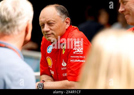 VASSEUR Frederic (fra), Teamchef und General Manager der Scuderia Ferrari HP, Porträt während des Formel 1 Crypto.com Miami Grand Prix 2024, 6. Runde der Formel 1-Weltmeisterschaft 2024 vom 3. Bis 5. Mai 2024 auf dem Miami International Autodrome in Miami, USA Stockfoto