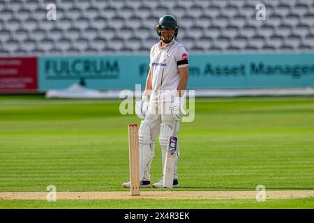 LONDON, VEREINIGTES KÖNIGREICH. Mai, 24. Tom Scriven aus Leicestershire am 2. Tag der Vitality County Championship Middlesex gegen Leicestershire auf dem Lord's Cricket Ground am Samstag, den 4. Mai 2024 in LONDON ENGLAND. Quelle: Taka Wu/Alamy Live News Stockfoto