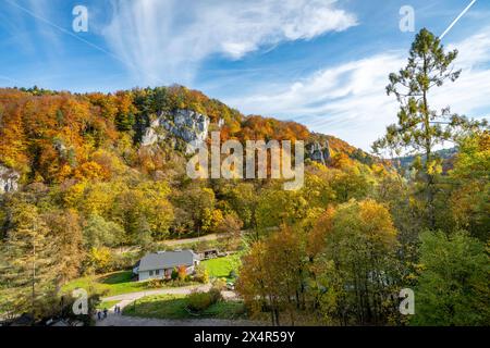 Nationalpark Ojcow, Polen vom Aussichtspunkt Jonaszówka aus gesehen Stockfoto