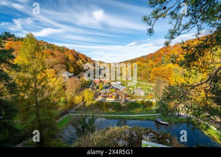 Nationalpark Ojcow, Polen vom Aussichtspunkt Jonaszówka aus gesehen Stockfoto