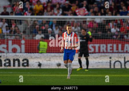 Girona, Esp. Mai 2024. GIRONA FC-FC BARCELONA 04. Mai 2024 Dovbyk (9) des Girona FC während des Spiels zwischen Girona FC und FC Barcelona, das dem 24. Tag der La Liga EA Sports im Stadtstadion Montilivi in Girona entspricht. Quelle: Rosdemora/Alamy Live News Stockfoto