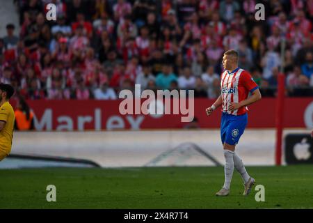 Girona, Esp. Mai 2024. GIRONA FC-FC BARCELONA 04. Mai 2024 Dovbyk (9) des Girona FC während des Spiels zwischen Girona FC und FC Barcelona, das dem 24. Tag der La Liga EA Sports im Stadtstadion Montilivi in Girona entspricht. Quelle: Rosdemora/Alamy Live News Stockfoto