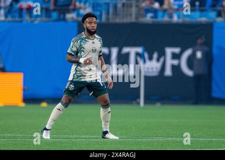 Charlotte, NC, USA. Mai 2024. Portland Timbers Mittelfeldspieler Eryk Williamson (19) während der ersten Halbzeit gegen den Charlotte FC im Major League Soccer Match Up im Bank of America Stadium in Charlotte, NC. (Scott KinserCal Sport Media) (Bild: © Scott Kinser/Cal Sport Media). Quelle: csm/Alamy Live News Stockfoto