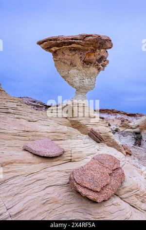 Wahweap Hoodoos mit dem Spitznamen „White Ghosts“, Kanab, Utah, USA Stockfoto