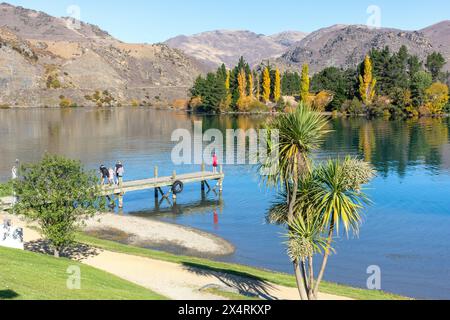 Seeufer ab Cromwell Heritage Precinct, Melmore Terrace, Cromwell (Tirau), Central Otago, Otago, Neuseeland Stockfoto