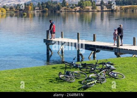 Seeufer ab Cromwell Heritage Precinct, Melmore Terrace, Cromwell (Tirau), Central Otago, Otago, Neuseeland Stockfoto