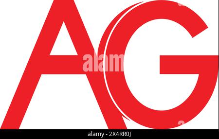 Design mit Logo-Illustration mit AG-Letter Stock Vektor