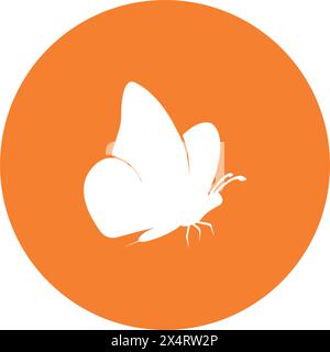 Illustration mit Schmetterlingslogo Stock Vektor