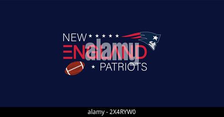 Das Faszinierende Illustrationsdesign Der New England Patriots Stock Vektor