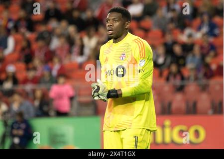 Toronto, Ontario, Kanada. Mai 2024. Sean Johnson #1 (R) im MLS-Spiel zwischen Toronto FC und FC Dallas im BMO Field in Toronto. Das Spiel endete 3-1 (Credit Image: © Angel Marchini/ZUMA Press Wire) NUR REDAKTIONELLE VERWENDUNG! Nicht für kommerzielle ZWECKE! Stockfoto