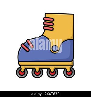 Rollschuhe Sport isolierte Icon Vektor Illustration für Retro Vintage Stil Konzept und Design Element Stock Vektor