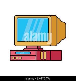 Computer-Symbol. Gadget-Gerätetechnik und elektronische Thema. Isolierte Ausführung. Vektor-illustration Stock Vektor