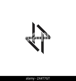 Letter zh Motion schnelle einfache Linked Line Logo Vektor Stock Vektor