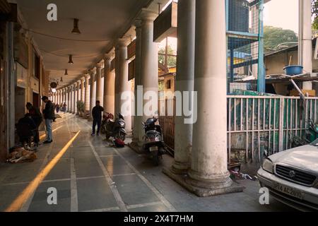 Connaught Place in Delhi ist auch als Rajiv Chowk bekannt. Es ist ein wichtiges Handelszentrum in Delhi. Stockfoto