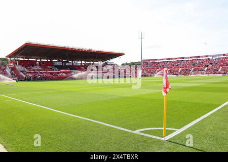 Girona, Spanien. Mai 2024. Die Estadi Montilivi, die vor dem LaLiga-Spiel zwischen Girona und FC Barcelona in Girona zu sehen waren. (Foto: Gonzales Photo/Alamy Live News Stockfoto