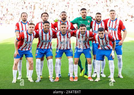 Girona, Spanien. Mai 2024. Das Startelf von Girona für das LaLiga-Spiel zwischen Girona und FC Barcelona bei den Estadi Montilivi in Girona. (Foto: Gonzales Photo/Alamy Live News Stockfoto