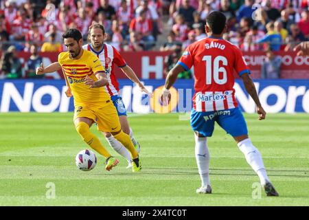 Girona, Spanien. Mai 2024. Ilkay Gundogan (22) vom FC Barcelona, das während des LaLiga-Spiels zwischen Girona und FC Barcelona bei den Estadi Montilivi in Girona zu sehen war. (Foto: Gonzales Photo/Alamy Live News Stockfoto