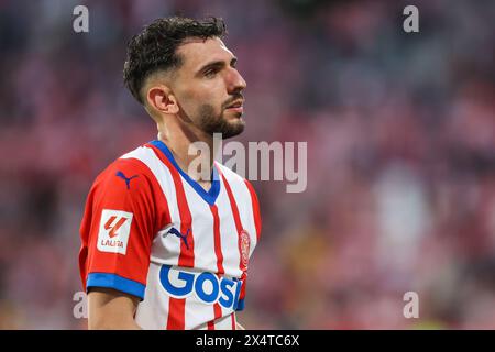 Girona, Spanien. Mai 2024. Ivan Martin von Girona wurde während des LaLiga-Spiels zwischen Girona und FC Barcelona bei den Estadi Montilivi in Girona gesehen. (Foto: Gonzales Photo/Alamy Live News Stockfoto