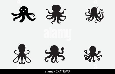 Kraken-Symbol-Design mit Illustration entfesselt Kreativität Stock Vektor