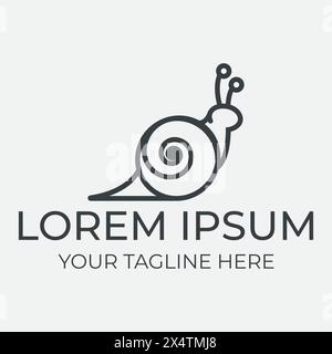 Schnecke Logo Vorlage Illustration Vektor Design Stock Vektor