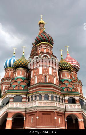 Die Basilius-Kathedrale, dem Roten Platz, Weltkulturerbe der UNESCO, Moskau, Russland Stockfoto