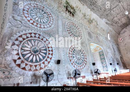 Interieur, Ex-Convent von Santo Domingo, im Jahre 1646, gegründet Uayma, Yucatan, Mexiko Stockfoto