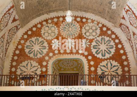 Interieur, Ex-Convent von Santo Domingo, im Jahre 1646, gegründet Uayma, Yucatan, Mexiko Stockfoto