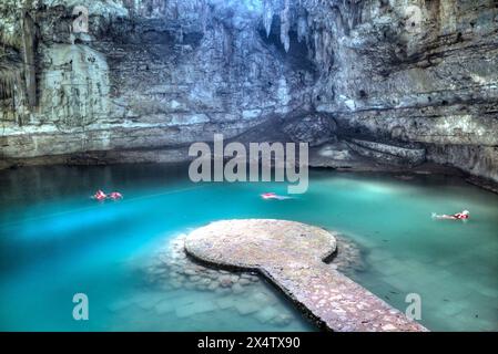 Suytun Cenote, Yucatan, Mexiko Stockfoto