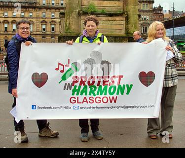 Glasgow, Schottland, Großbritannien. 5. Mai 2024: STUC May Day March, beginnend mit den Stadtkammern und dem george Square, mit ähnlichen Märschen in Edinburgh und Aberdeen. Credit Gerard Ferry /Alamy Live News Stockfoto