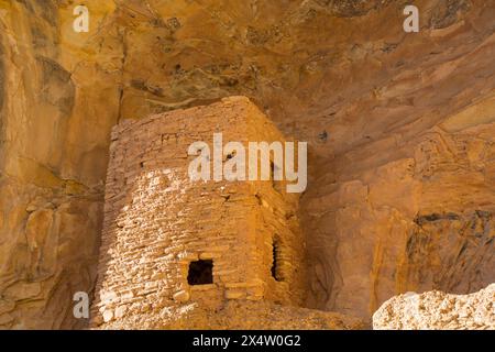 Turm Ruinen, uralten Pueblo, bis zu 1.000 Jahre alt, Bären Ohren National Monument, Utah, USA Stockfoto