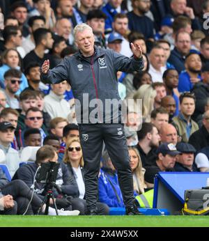 London, Großbritannien. Mai 2024: Chelsea gegen West Ham United – Premier League – Stamford Bridge. West Ham Manager David Moyes. Bildnachweis: Mark Pain / Alamy Live News Stockfoto