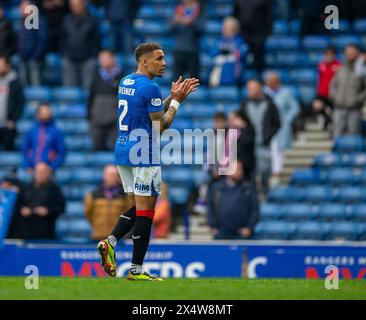 Ibrox Stadium, Glasgow, Großbritannien. Mai 2024. Scottish Premiership Football, Rangers versus Kilmarnock; James Tavernier von Rangers Credit: Action Plus Sports/Alamy Live News Stockfoto