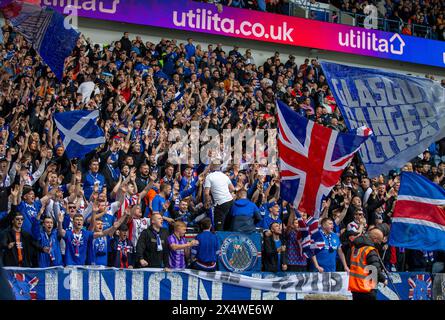Ibrox Stadium, Glasgow, Großbritannien. Mai 2024. Scottish Premiership Football, Rangers versus Kilmarnock; Rangers Fans Credit: Action Plus Sports/Alamy Live News Stockfoto