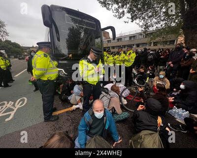 Peckham Anti-Migrantendeportationen protestieren Stockfoto