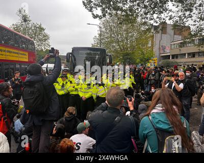 Peckham Anti-Migrantendeportationen protestieren Stockfoto