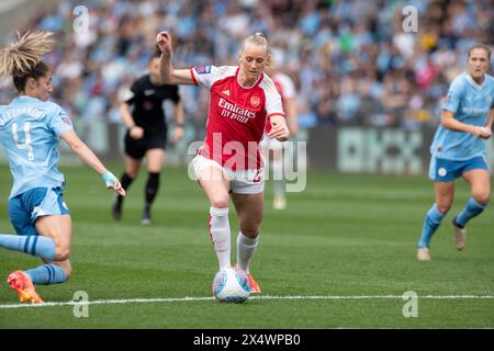 Joie Stadium, Manchester am Sonntag, 5. Mai 2024. Während des FA Women's Super League Spiels zwischen Manchester City und Arsenal im Joie Stadium, Manchester am Sonntag, den 5. Mai 2024. (Foto: Mike Morese | MI News) Credit: MI News & Sport /Alamy Live News Stockfoto