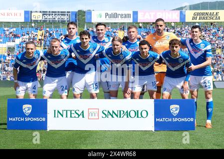 Brixia, Italien. Mai 2024. Während des italienischen Fußball-Meisterschaftsspiels der Serie B zwischen Brescia Calcio FC und Calcio Lecco 1912 im Mario Rigamonti Stadium am 5. Mai 2024 in Brixia, Italien. Quelle: Roberto Tommasini/Alamy Live News Stockfoto