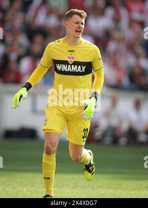 Alexander Nuebel vom VFB Stuttgart VfB Stuttgart - FC Bayern MŸnchen Fussball 1 . Bundesliga Saison 2023 / 2024 © diebilderwelt / Alamy Stock Stockfoto