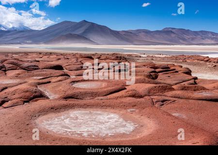 Piedras Rojas (Rote Steine), in der Nähe von San Pedro de Atacama, Chile. Stockfoto