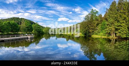 Blick auf einen See im Spiesswoogtal Stockfoto